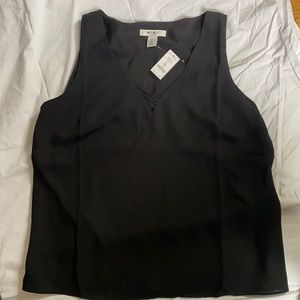WHBM sleeveless black top!